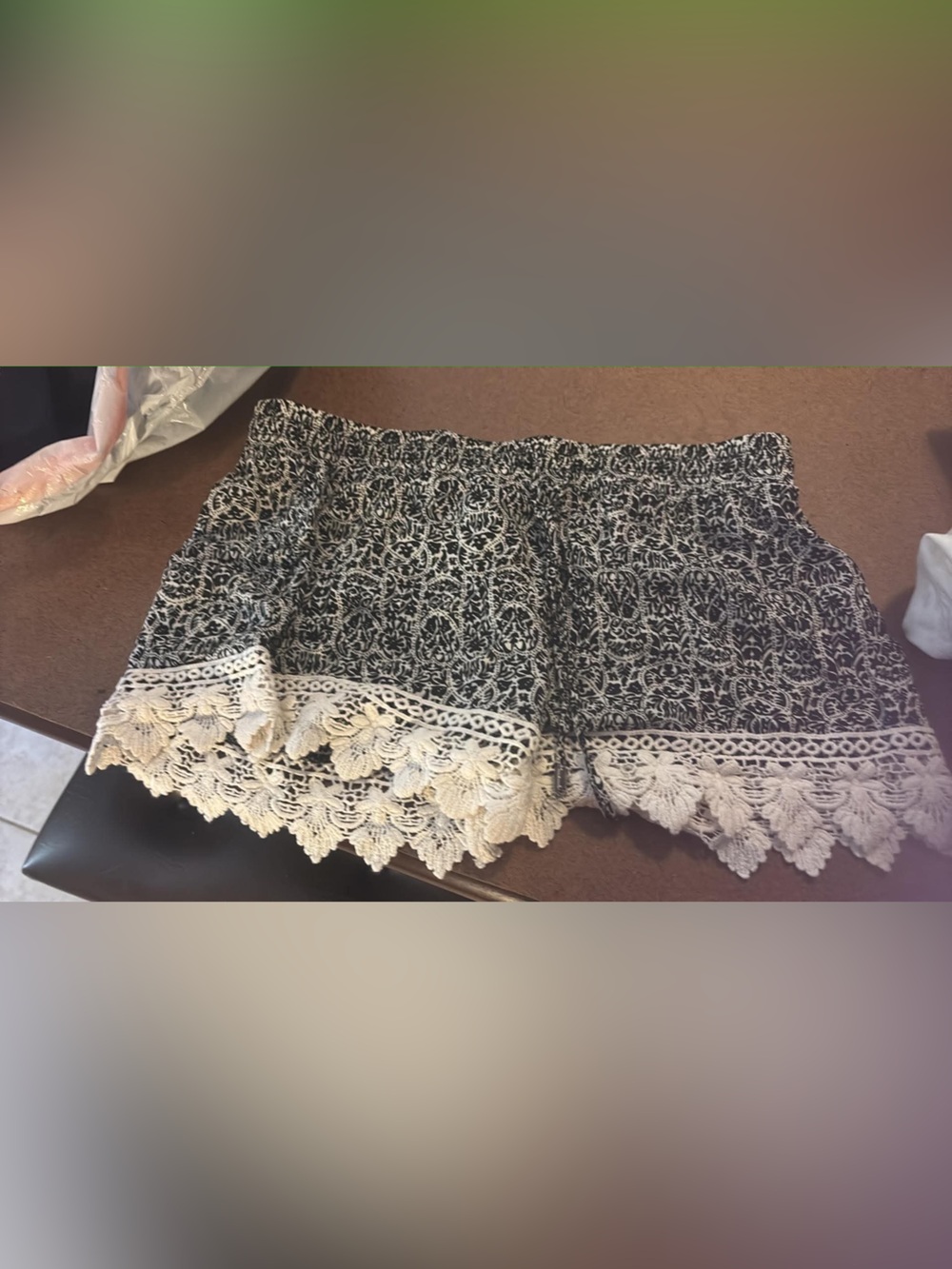 Black & White Lace-Trim Decorative Throw Pillow Cover